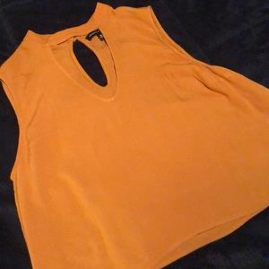 Mustard yellow keyhole top